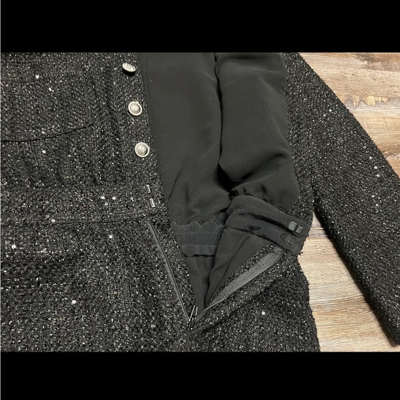 NWOT LN MAJE Black Tweed Romper FR 40 8 M - Picture 5 of 12